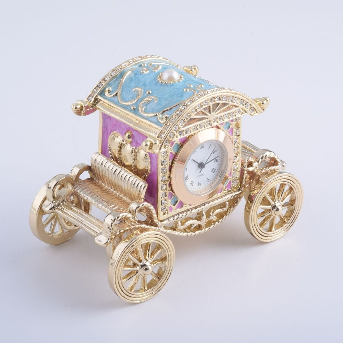 Keren Kopal Gold Carriage with a Clock  91.00