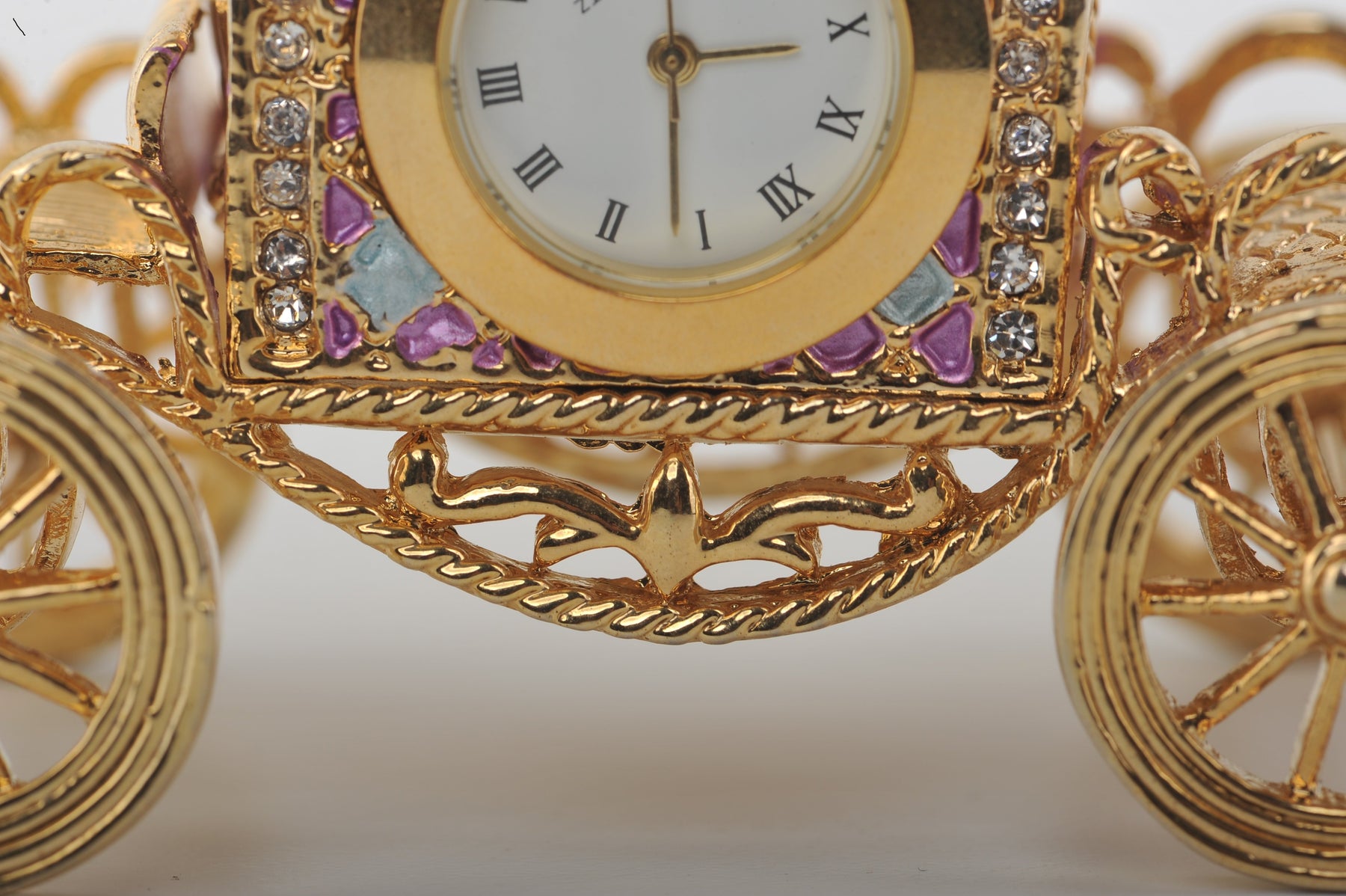 Keren Kopal Gold Carriage with a Clock  91.00