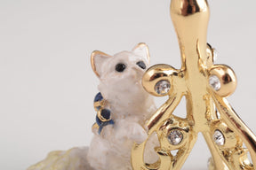 Keren Kopal Gold Standing Lamp with Cat and Bird  66.50