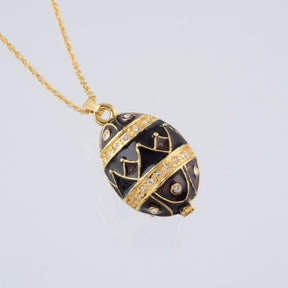 Keren Kopal Gold & Black Egg Pendant Necklace  39.00