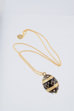 Keren Kopal Gold & Black Egg Pendant Necklace  39.00