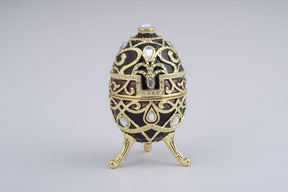 Keren Kopal Gold & Black Faberge Style Egg  94.50