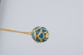 Keren Kopal Gold & Light Blue Egg Pendant Necklace  39.00