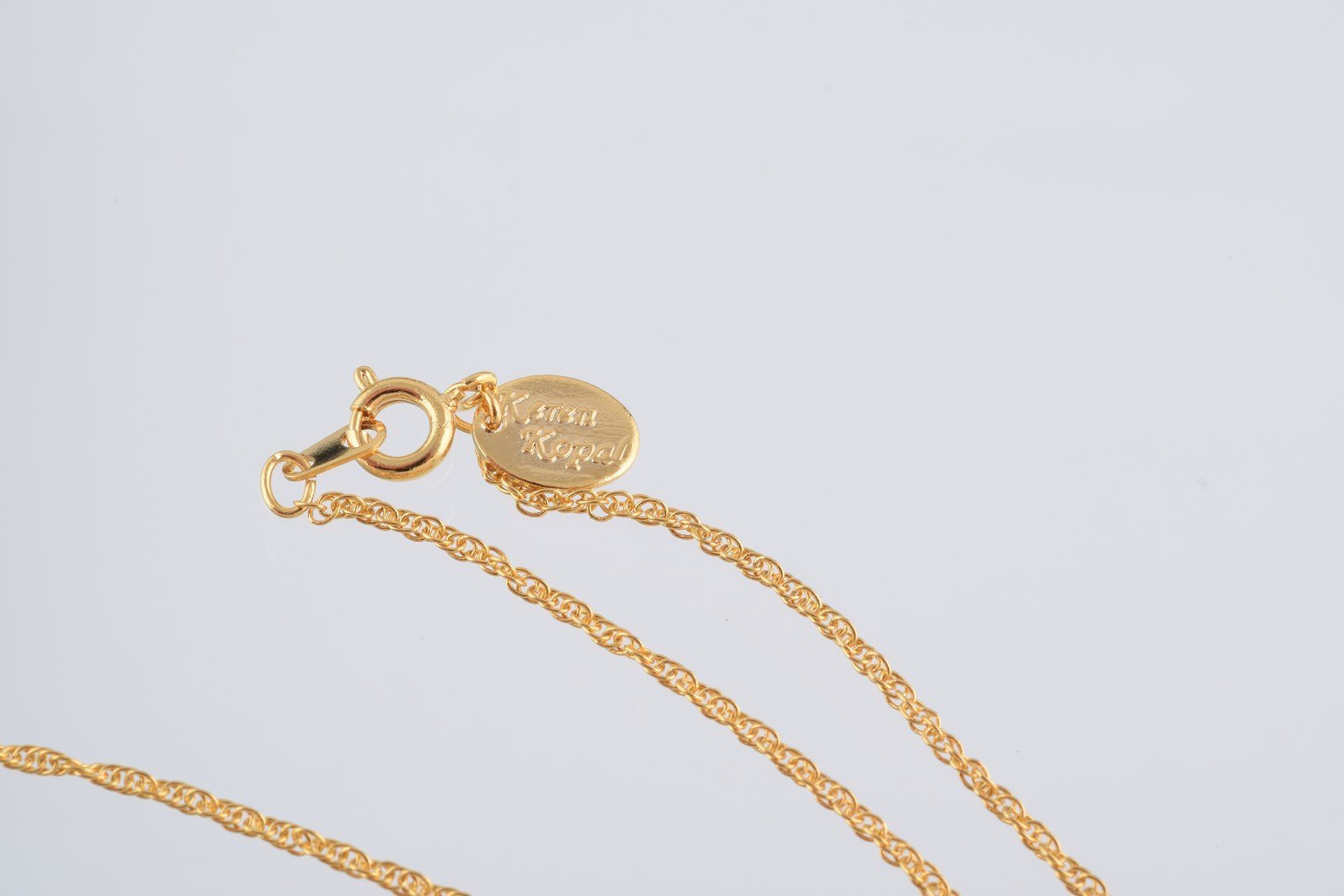 Keren Kopal Gold & Light Blue Egg Pendant Necklace  39.00