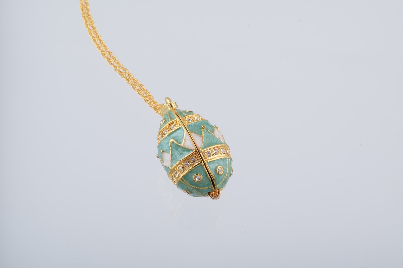 Keren Kopal Gold & Light Green Egg Pendant Necklace  39.00