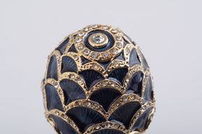 Keren Kopal Golden Blue pineapple Shape Faberge Egg  83.50