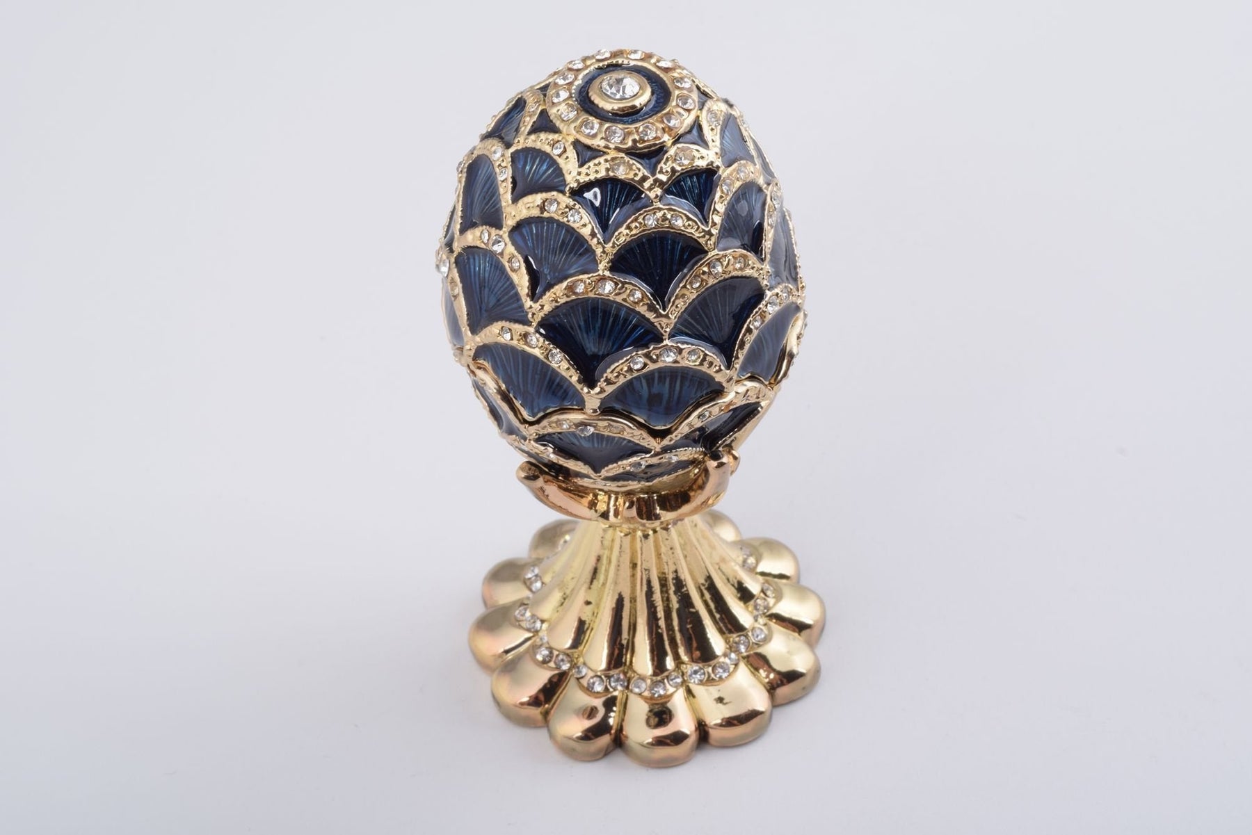 Keren Kopal Golden Blue pineapple Shape Faberge Egg  83.50