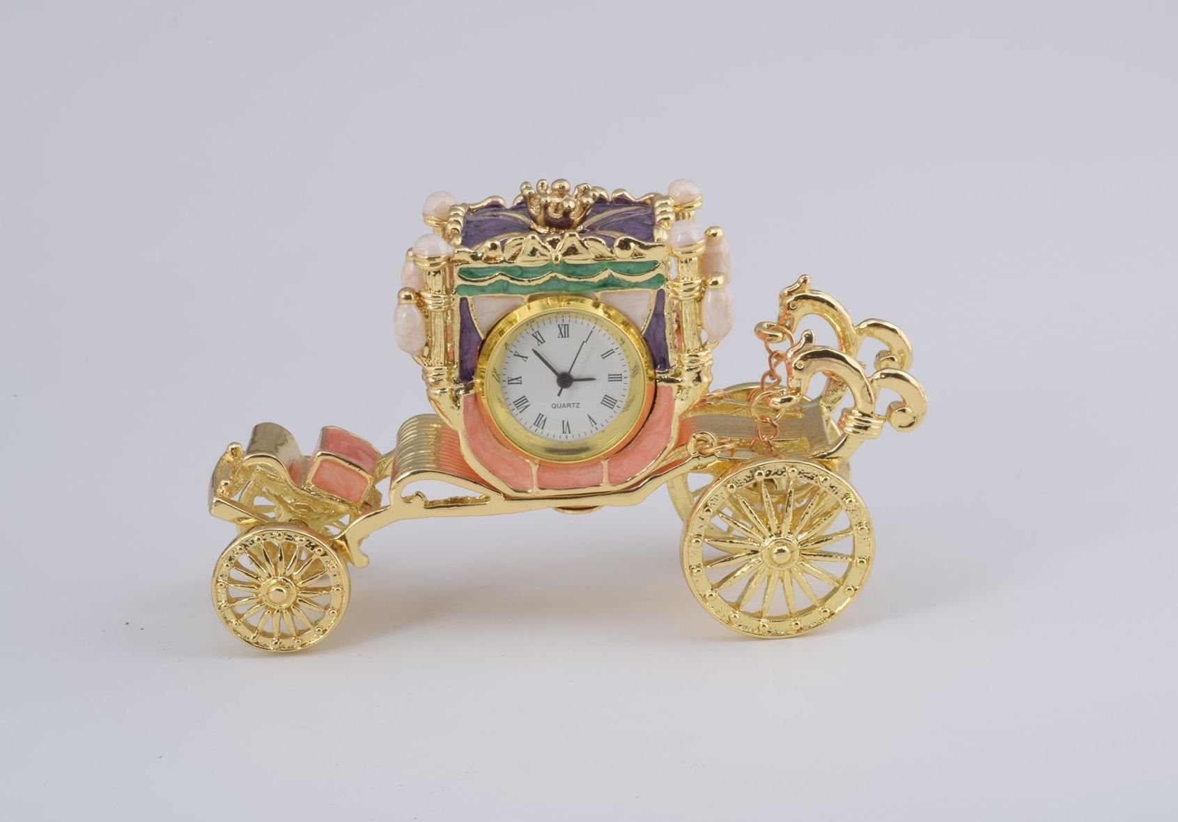 Keren Kopal Golden Carriage with a Clock  75.50