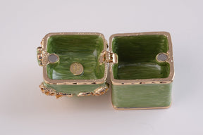 Keren Kopal Green Box with Frog Trinket Box  66.50