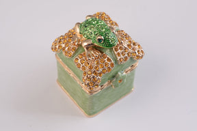 Keren Kopal Green Box with Frog Trinket Box  66.50