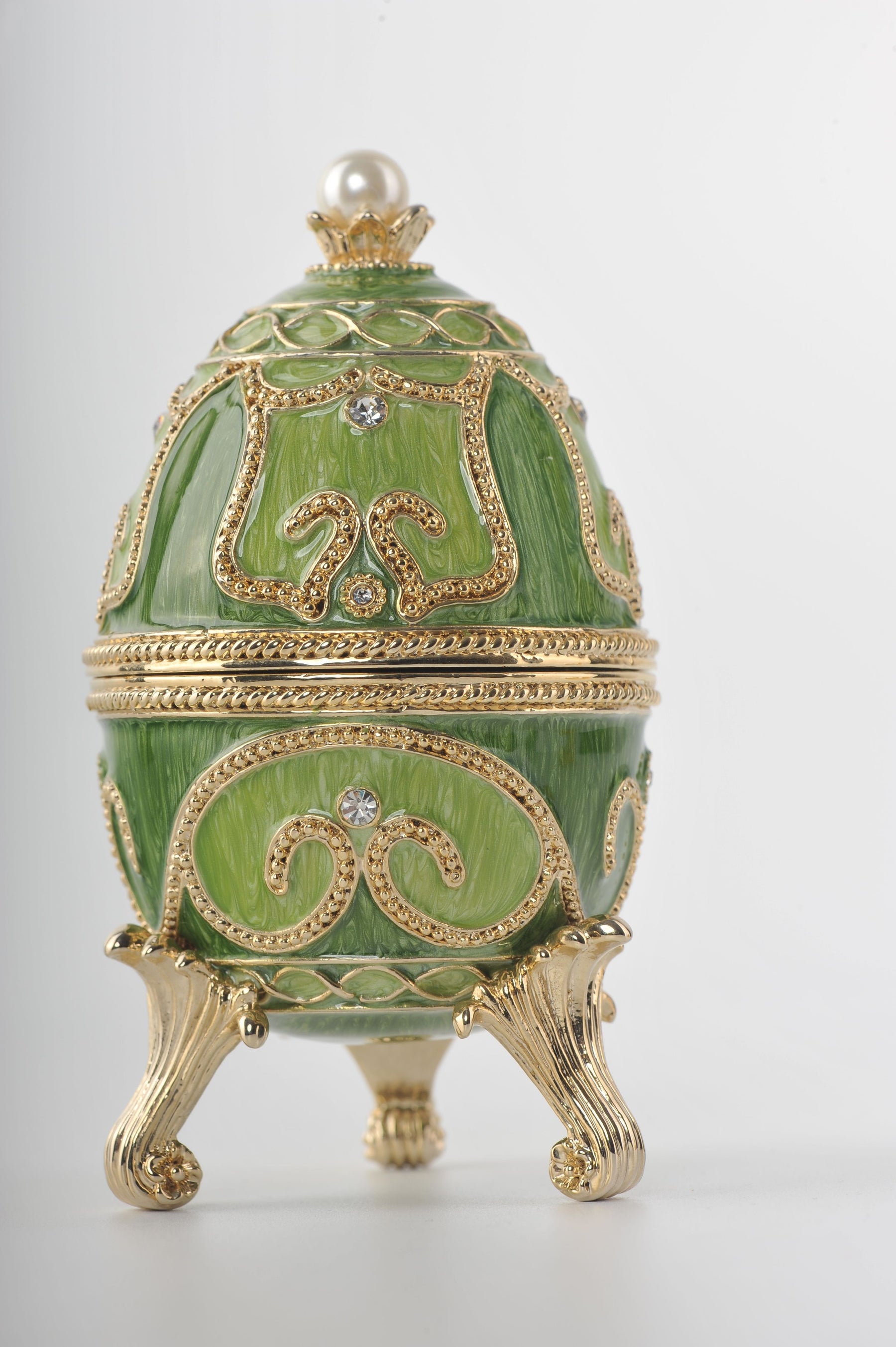 Keren Kopal Green Faberge Egg with Animals Inside  104.00