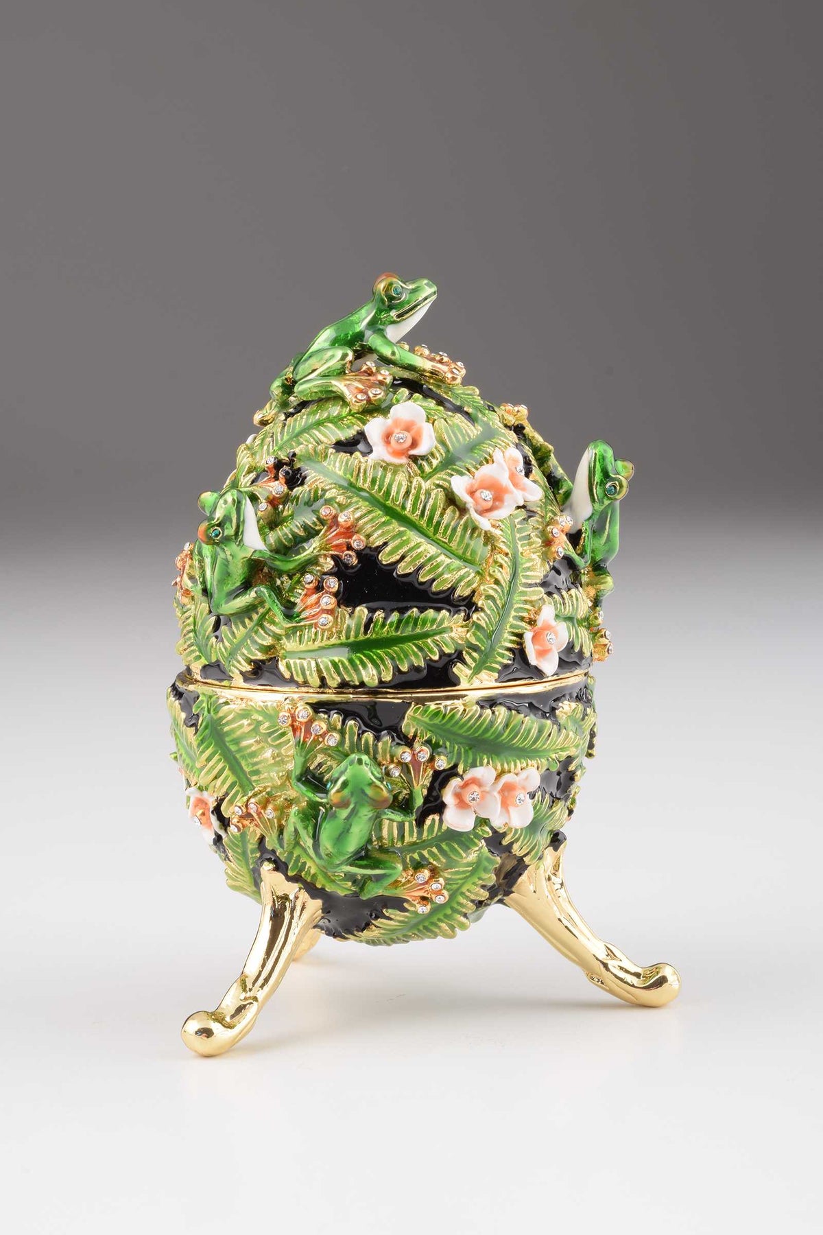 Keren Kopal Green Faberge Egg with Frogs  114.00