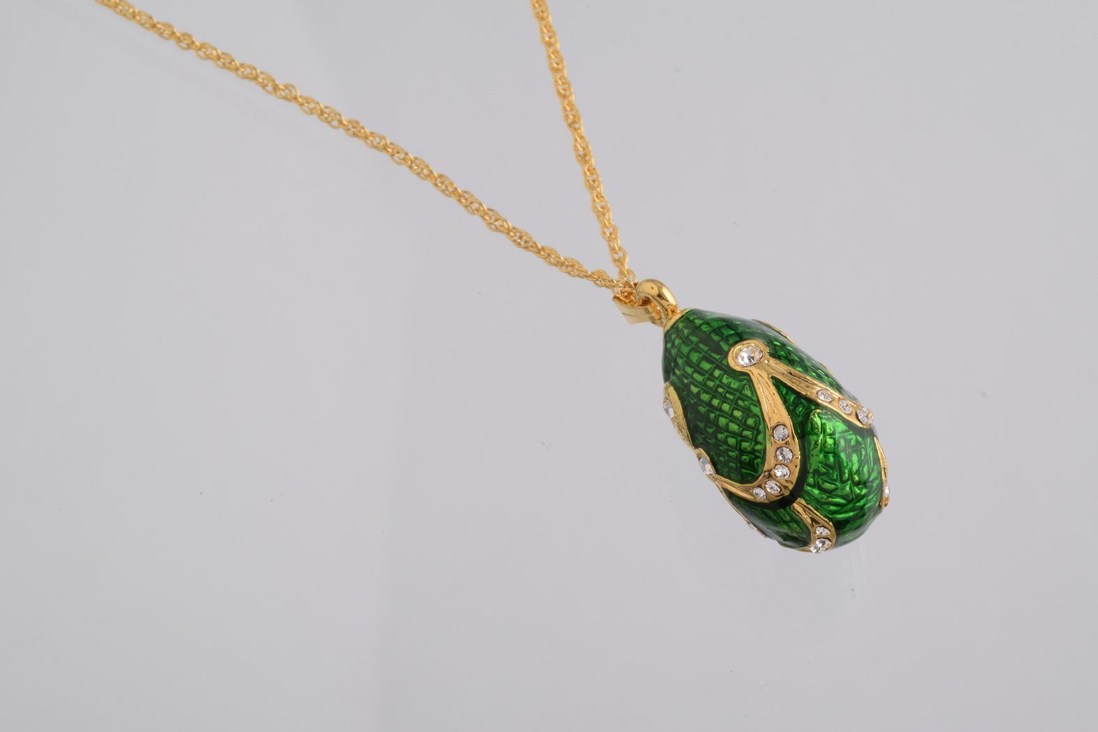 Keren Kopal Green & Gold Egg Pendant Necklace  39.00