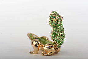 Keren Kopal Green and Gold Sitting Toad  35.00