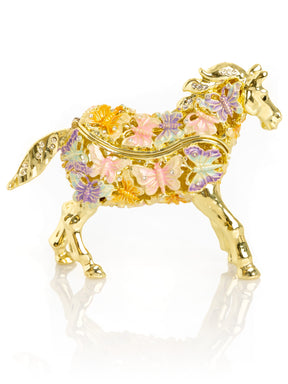 Golden Horse Decorated with butterflies