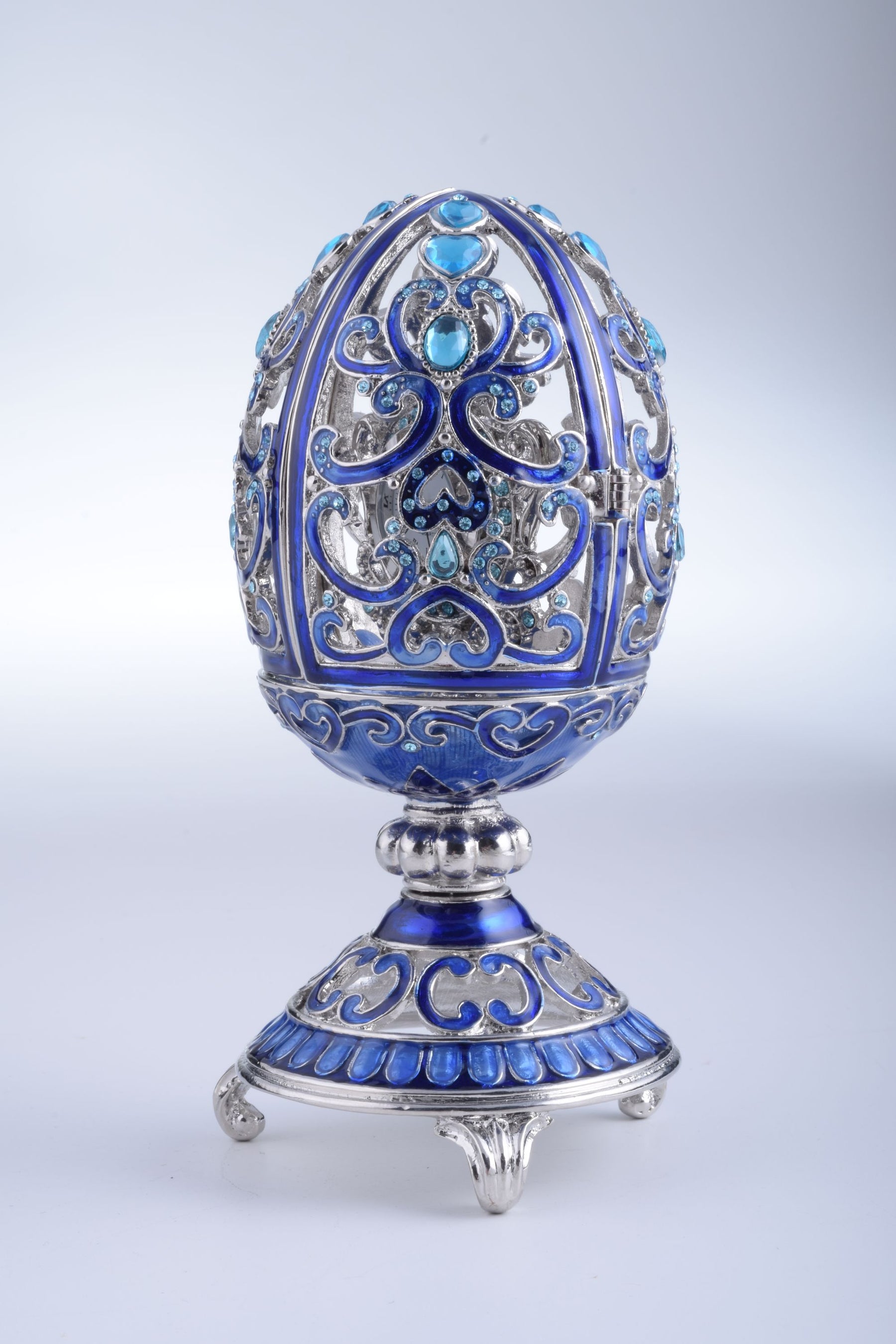 Silver & Blue Faberge Egg