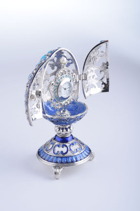 Silver & Blue Faberge Egg