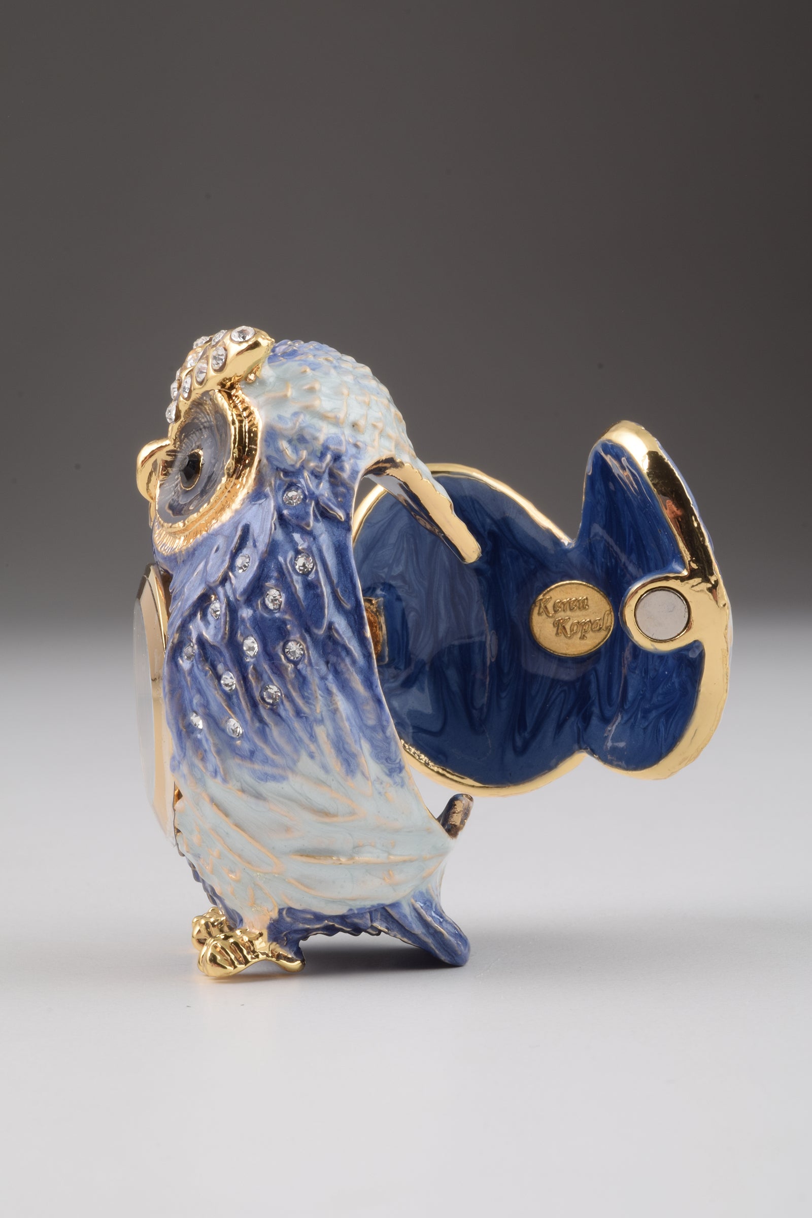 Blue Owl with Clock