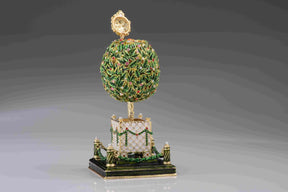 Bay Tree Faberge Egg with Colorful Crystals