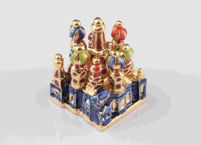 Blue Faberge Egg with Castle Inside