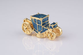 Blue Faberge Egg with Car Inside