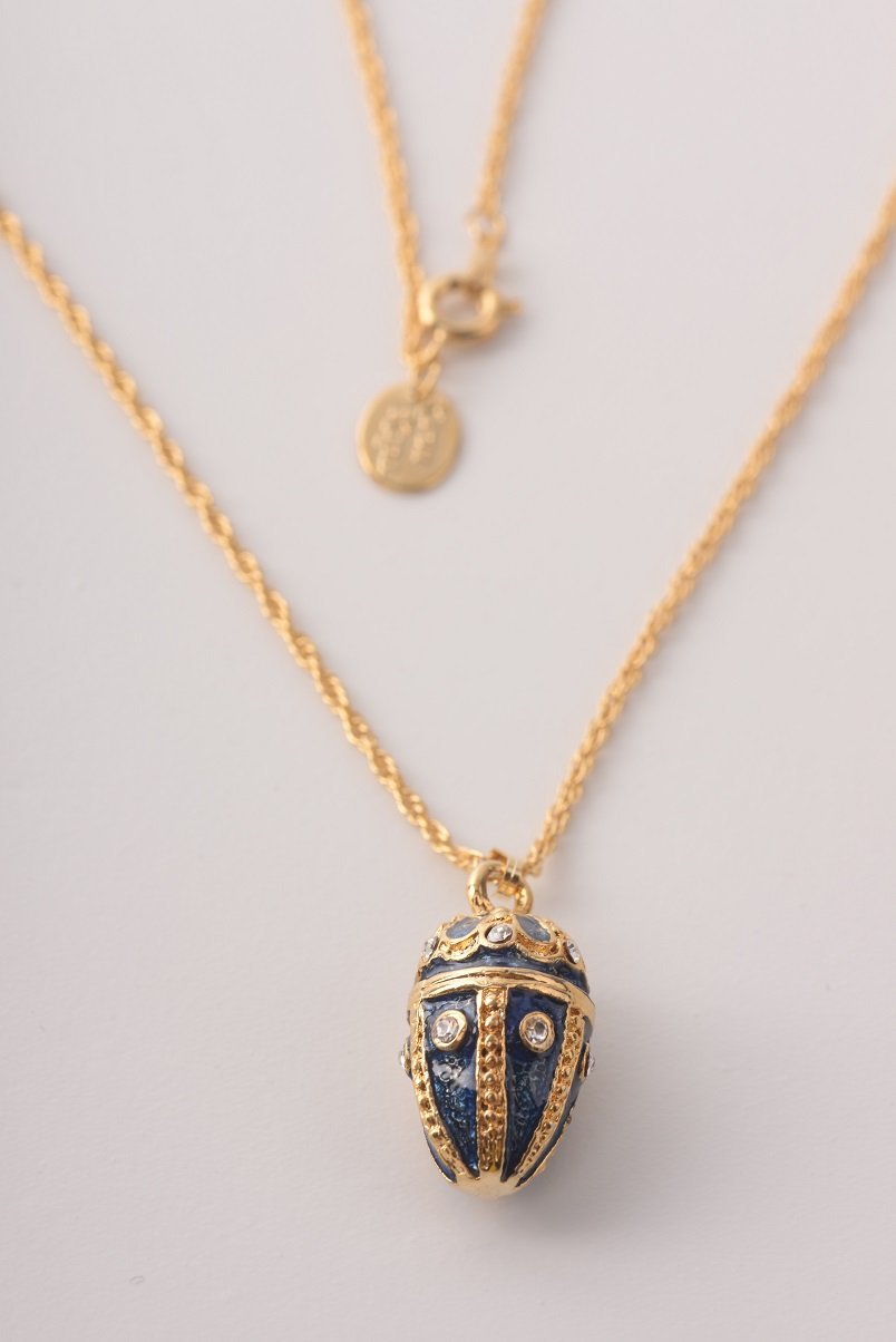 Keren Kopal Blue & Gold Egg Pendant Necklace Pendant 39.00