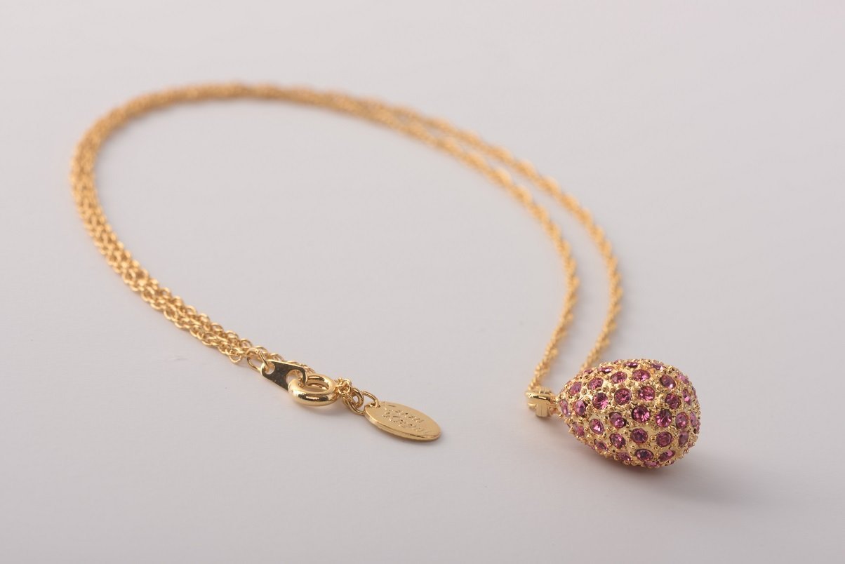 Keren Kopal Golden Pink Egg Pendant Necklace Pendant 39.00