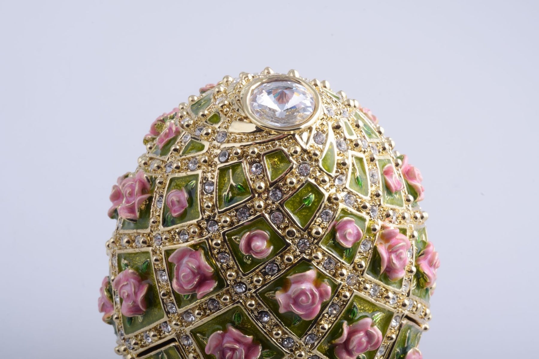 Keren Kopal Pink Roses Faberge Style Egg  113.25