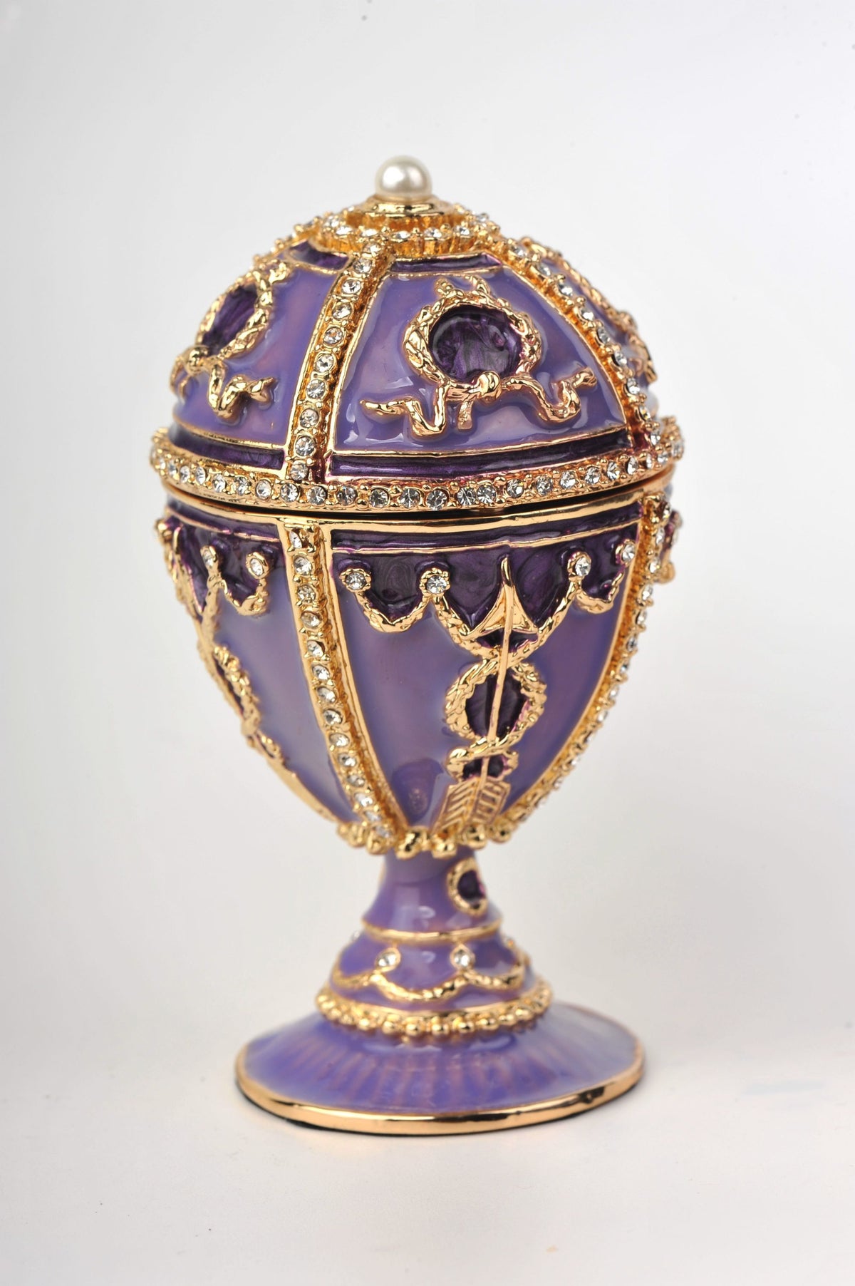 Keren Kopal Purple Faberge Egg with Pearl on top  72.00