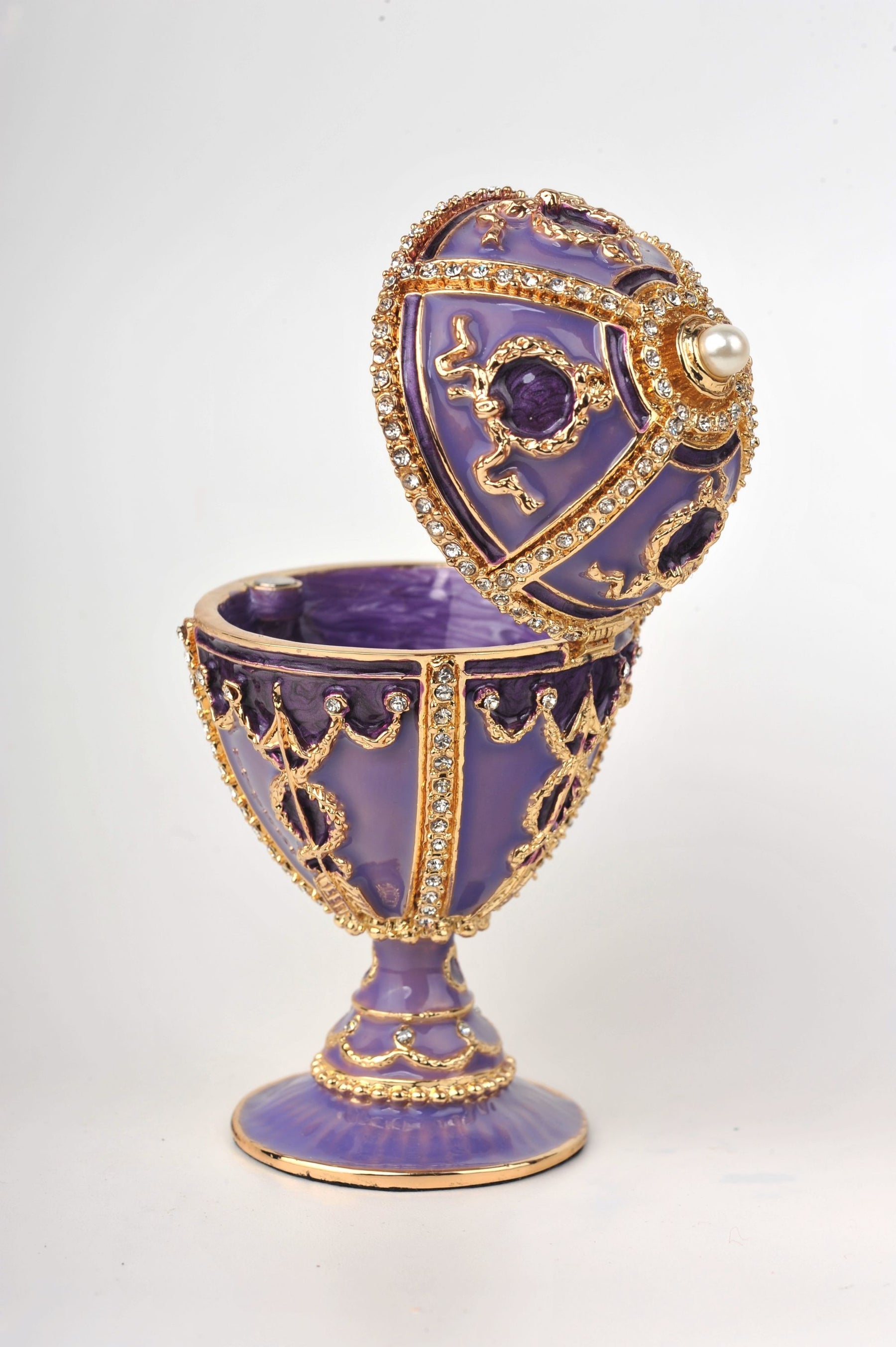 Keren Kopal Purple Faberge Egg with Pearl on top  72.00