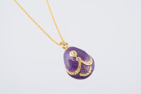 Keren Kopal Purple & Gold Egg Pendant Necklace  39.00