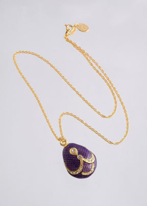 Keren Kopal Purple & Gold Egg Pendant Necklace  39.00