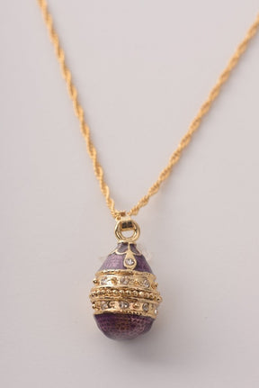 Keren Kopal Purple & Gold Egg Pendant Necklace  39.00