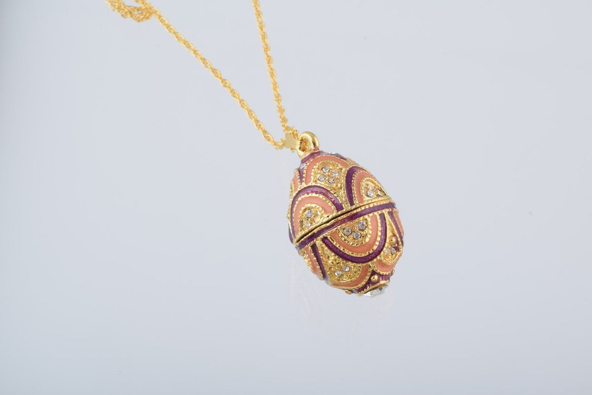 Keren Kopal Purple & Peach Egg Pendant Necklace  39.00