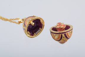 Keren Kopal Purple & Peach Egg Pendant Necklace  39.00