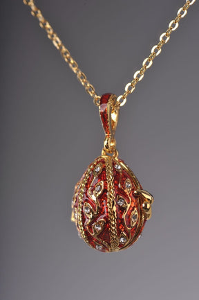 Keren Kopal Red Faberge Egg Pendant Necklace  37.00