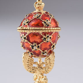 Keren Kopal Red Faberge Egg with Car Inside  41.50