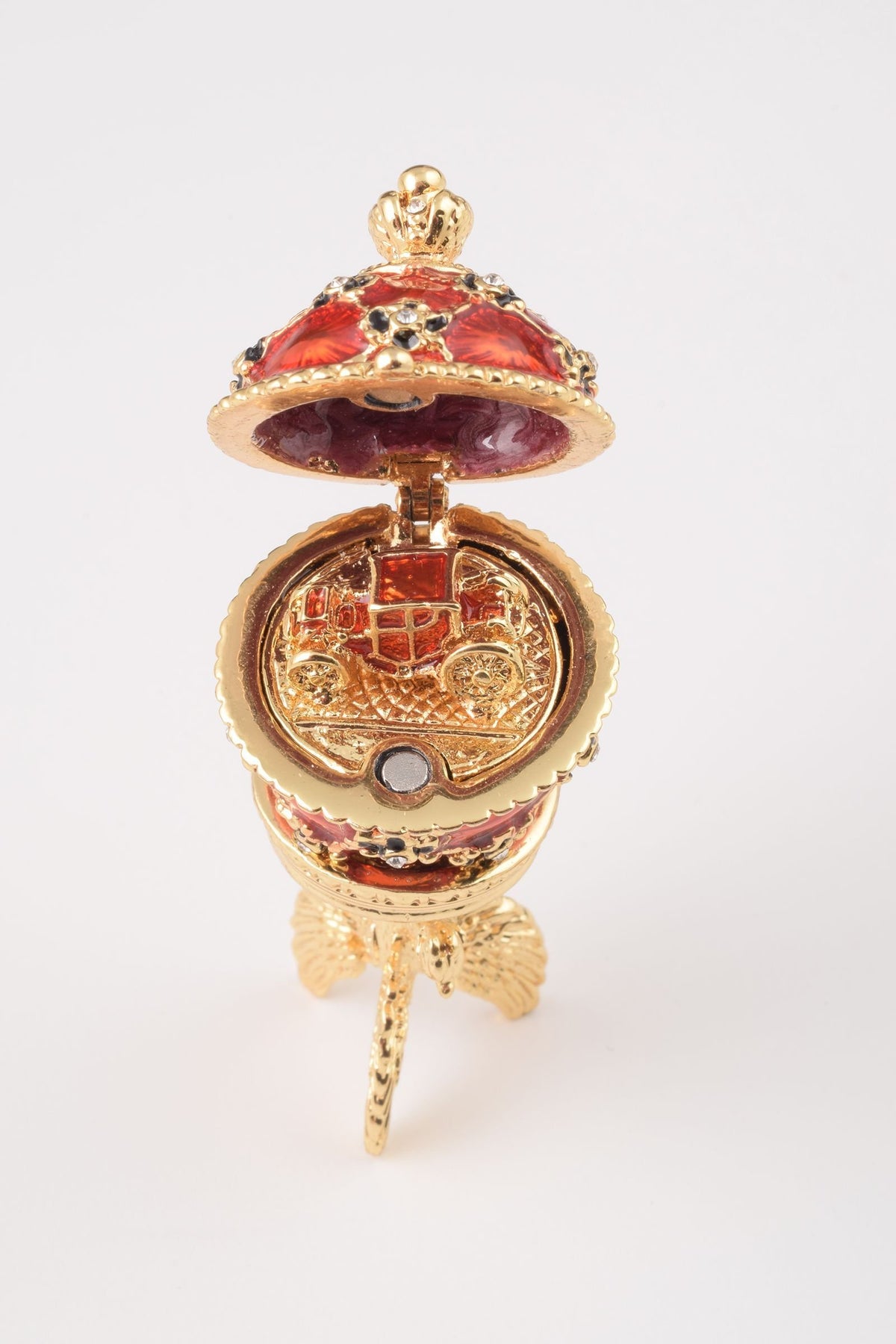 Keren Kopal Red Faberge Egg with Car Inside  41.50