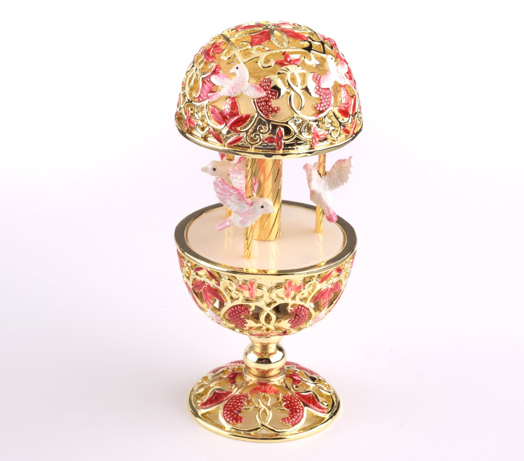 Red Faberge Egg with Doves  Keren Kopal