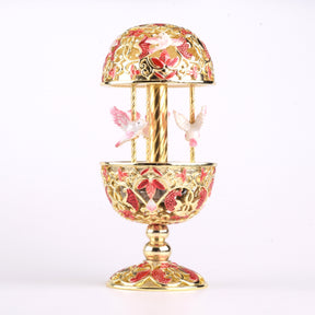 Keren Kopal Red Faberge Egg with Doves  124.00