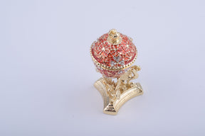 Keren Kopal Red Faberge Egg with a Golden Frog Inside  51.25