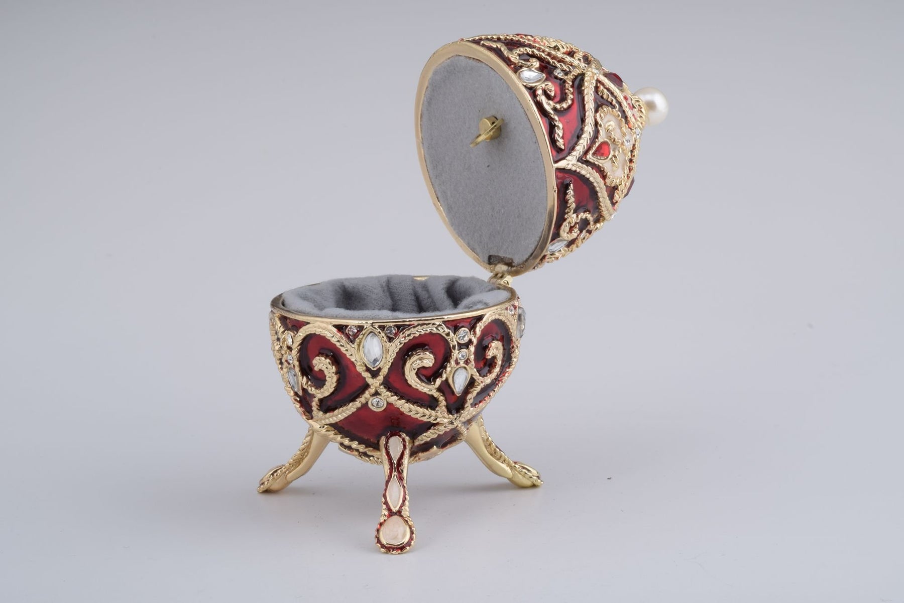 Keren Kopal Red Faberge Style Music Playing Egg  96.50