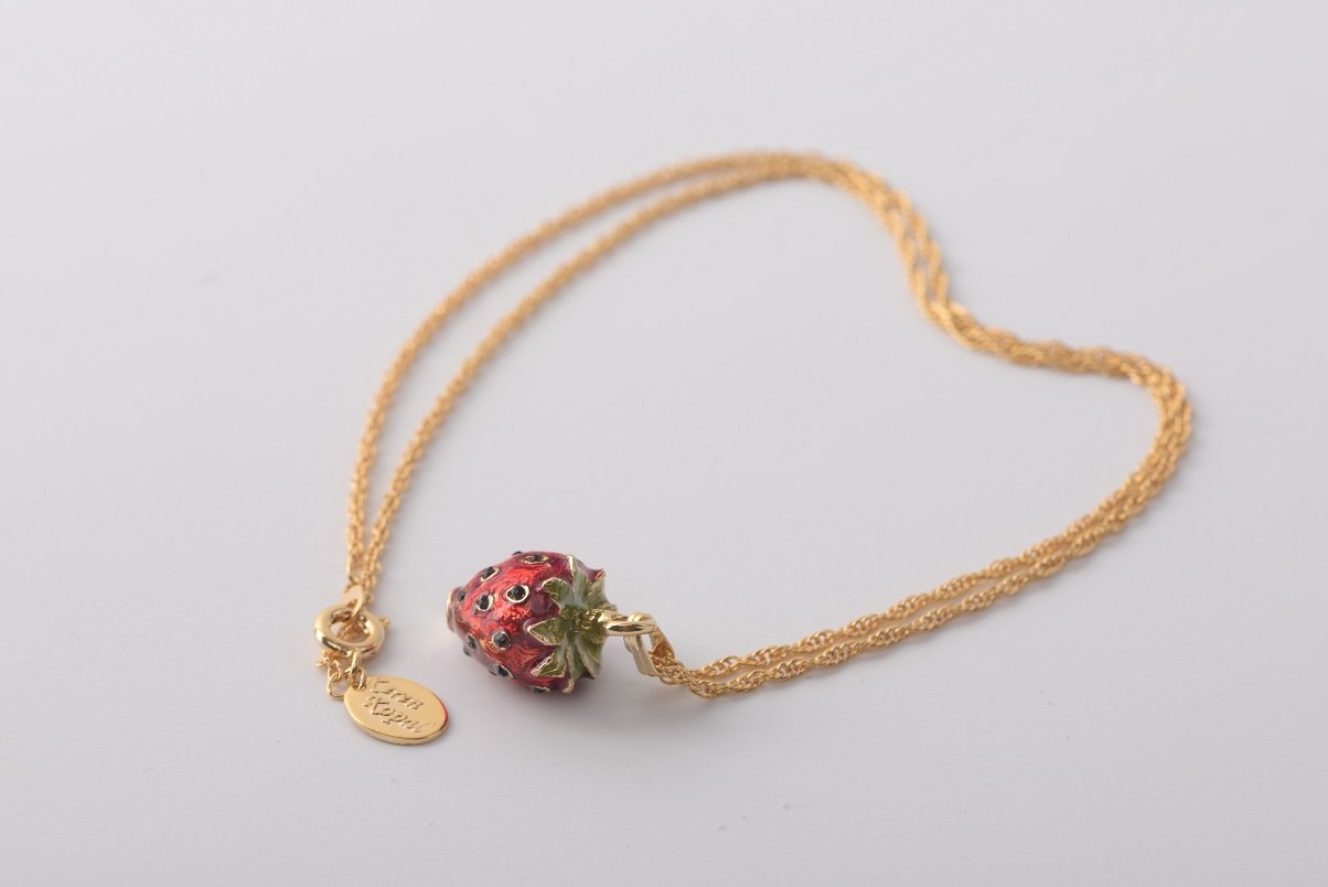 Keren Kopal Red Strawberry Pendant Necklace  37.00