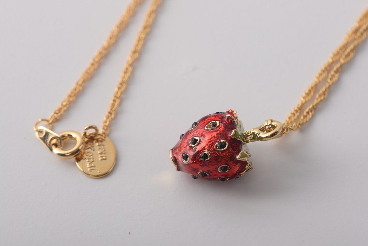 Keren Kopal Red Strawberry Pendant Necklace  37.00