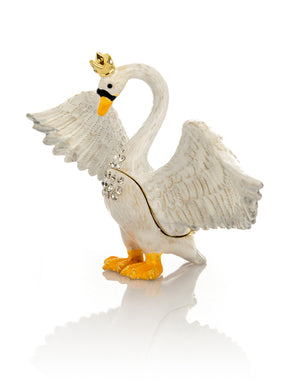 White Swan Trinket Box