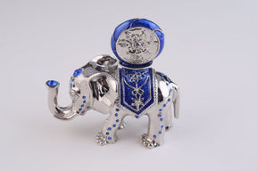 Keren Kopal Silver Elephant with Clock  71.50