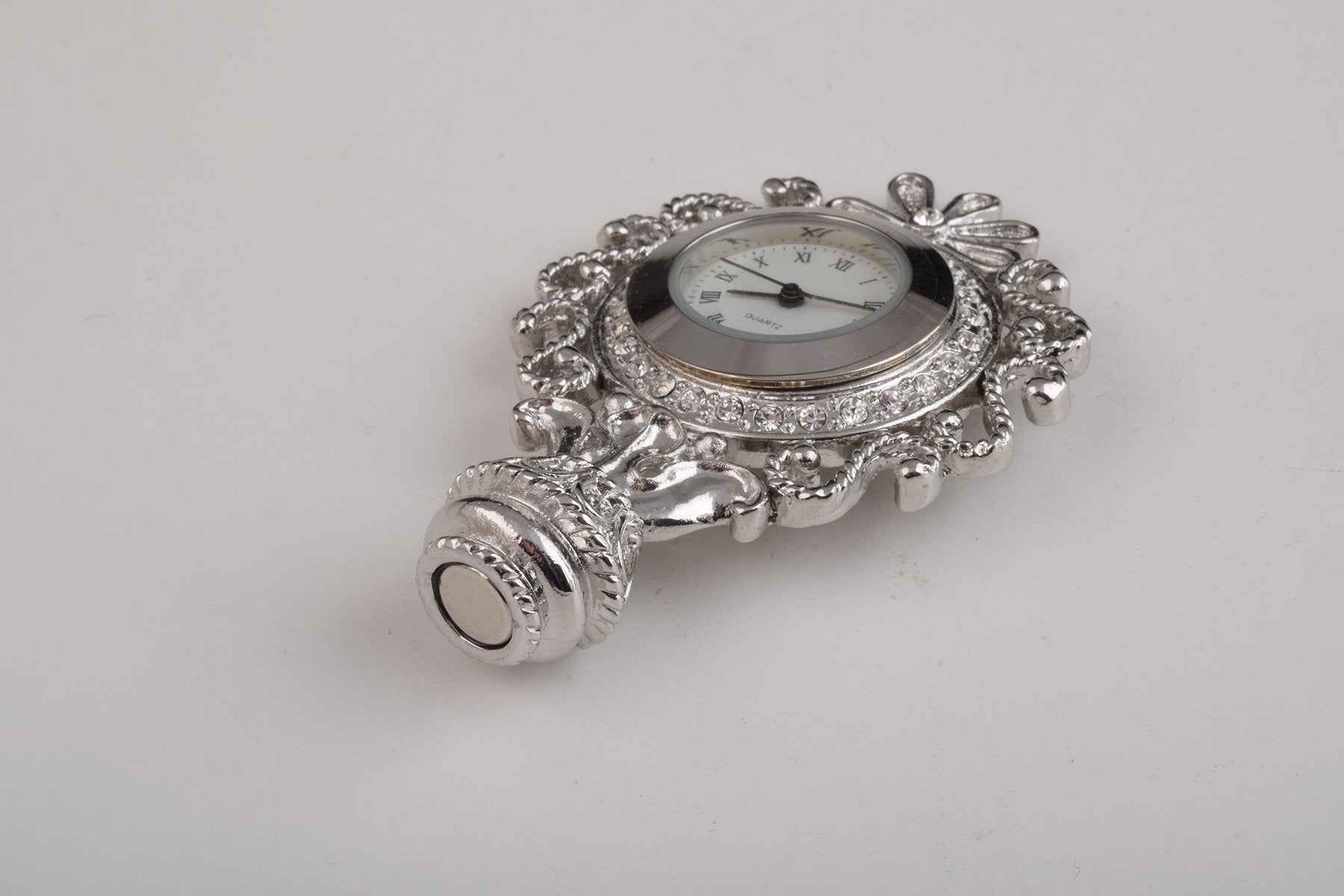 Keren Kopal Silver Faberge Egg with Clock Inside  119.00