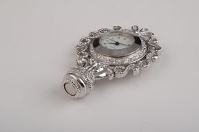 Keren Kopal Silver Faberge Egg with Clock Inside  119.00