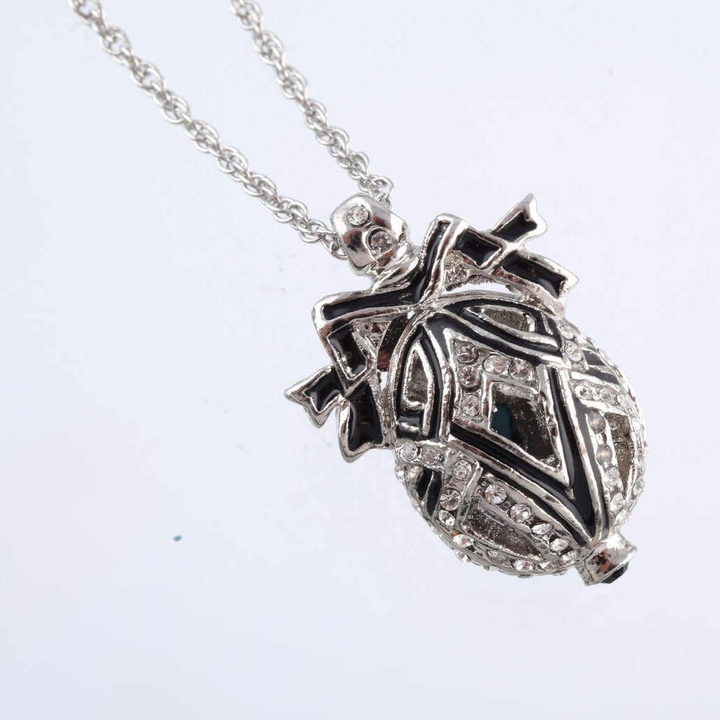 Keren Kopal Silver & Black Egg Pendant Necklace  39.00