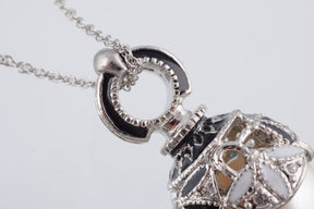 Keren Kopal Silver & Black Pearl Egg Pendant Necklace  39.00